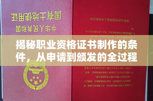 绥德揭秘职业资格证书制作的条件，从申请到颁发的全过程